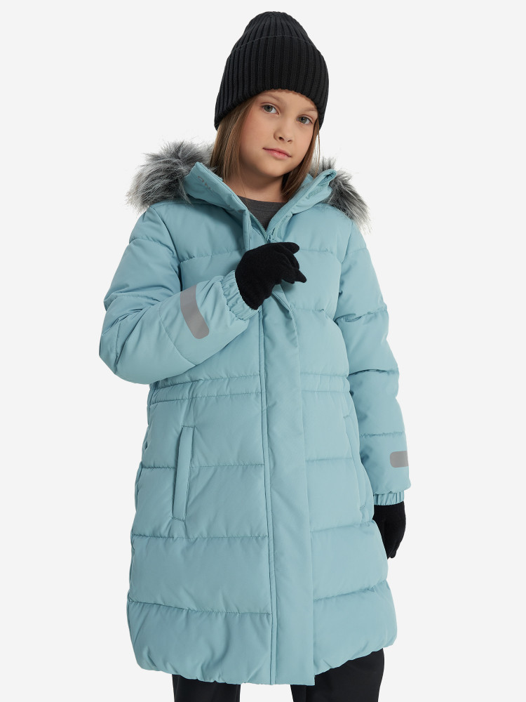 Пальто утепленное для девочек - фото 5