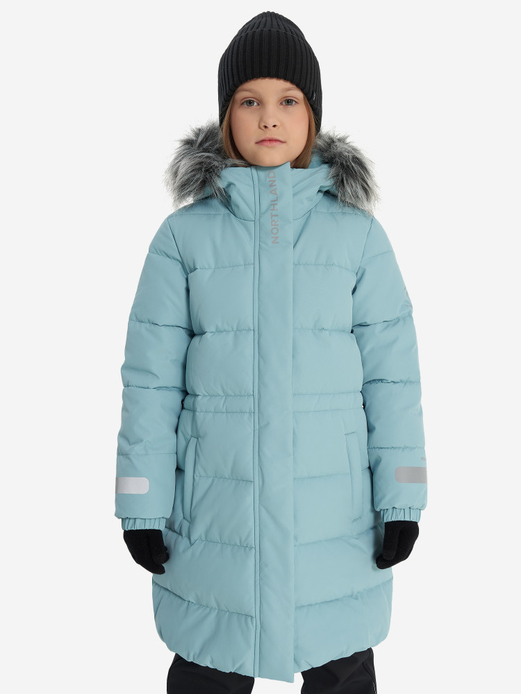 Пальто утепленное для девочек - фото 2