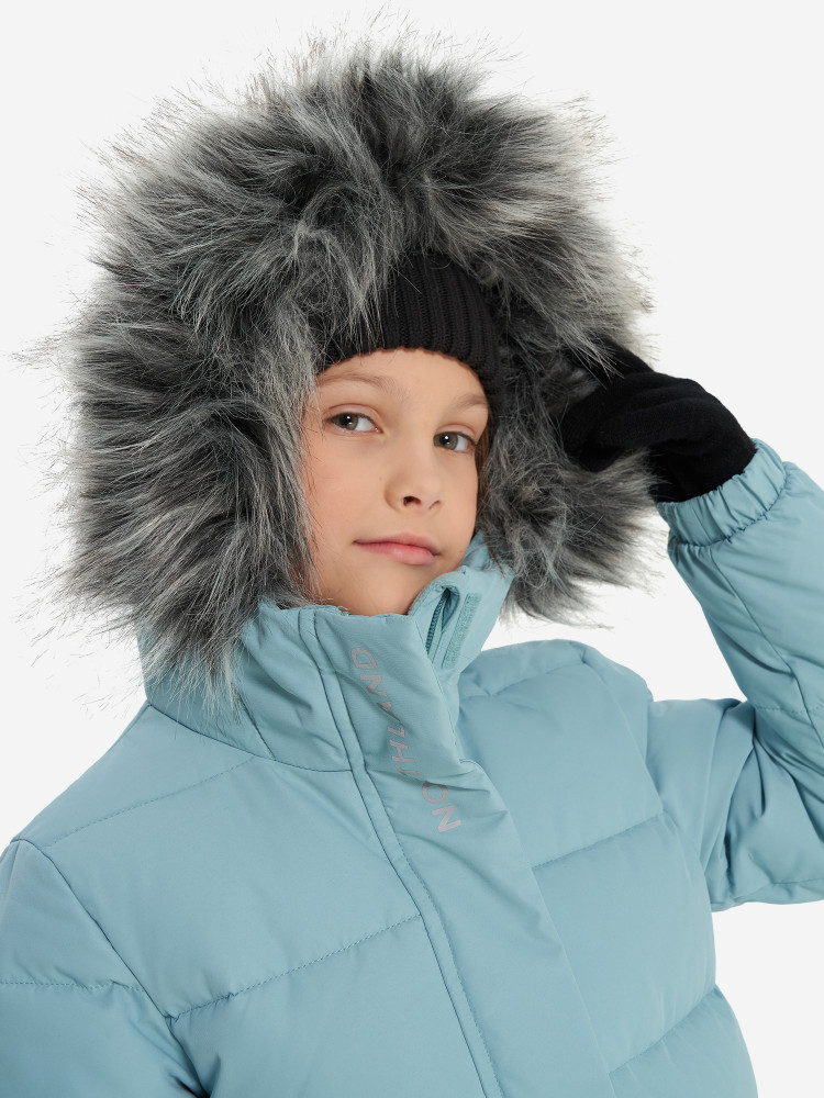 Пальто утепленное для девочек - фото 6