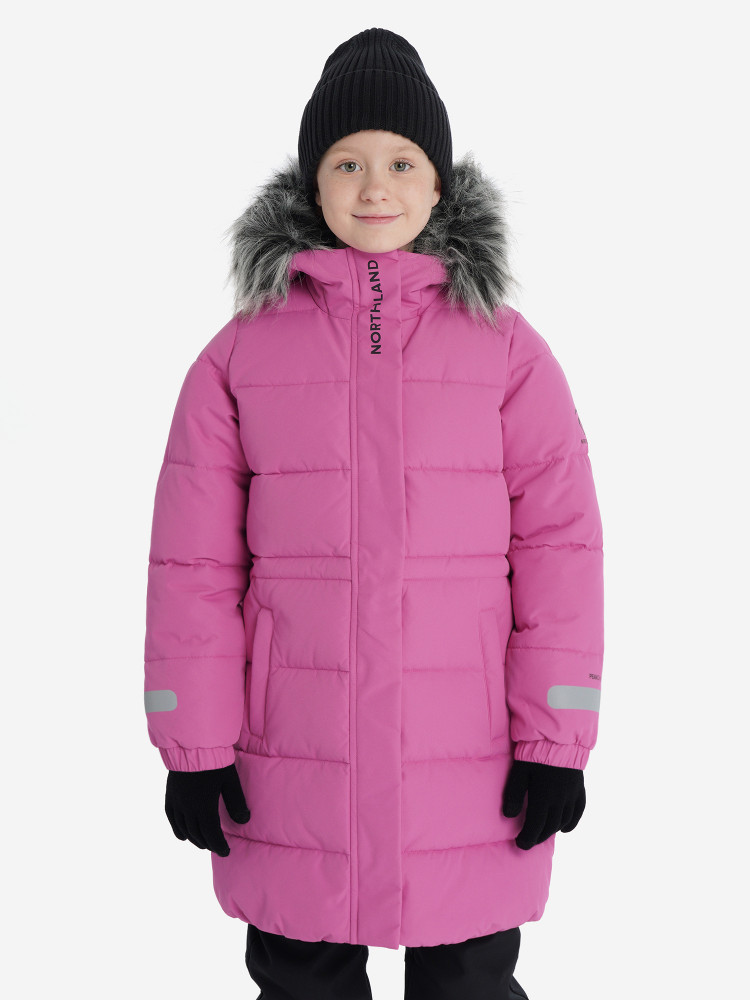 Пальто утепленное для девочек - фото 2