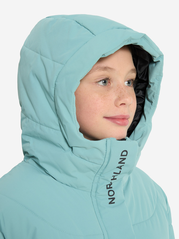 Пальто утепленное для девочек - фото 8