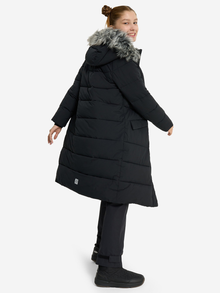 Пальто утепленное для девочек - фото 5