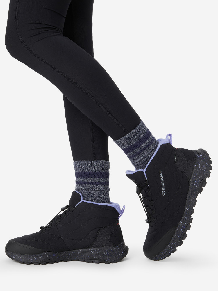 Ботинки утепленные женские Fels Nylon Mid черный цвет — цена 5599 руб. наофициальном сайте Northland