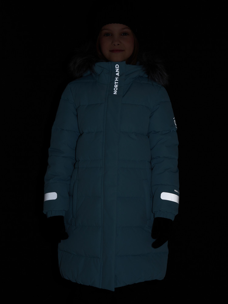 Пальто утепленное для девочек - фото 17