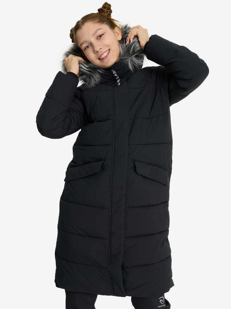 Пальто утепленное для девочек