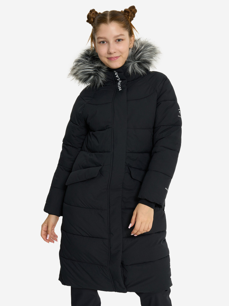 Пальто утепленное для девочек - фото 2