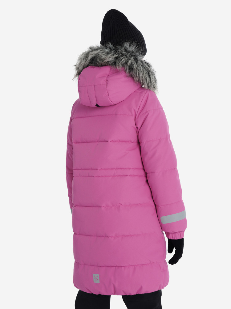 Пальто утепленное для девочек - фото 3