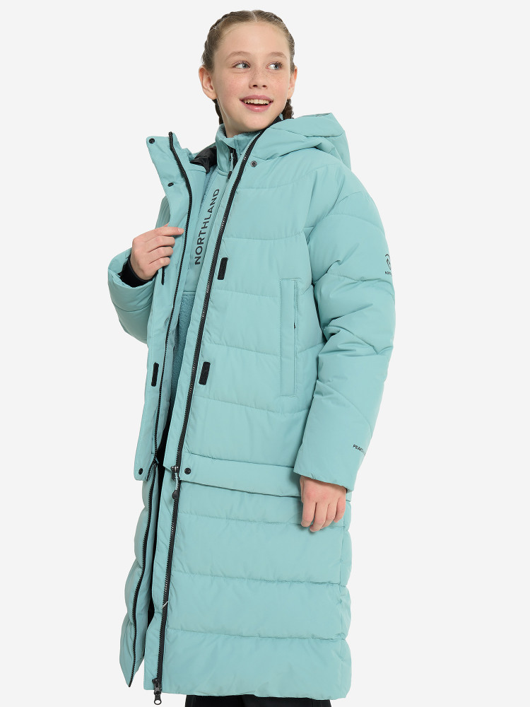 Пальто утепленное для девочек - фото 2