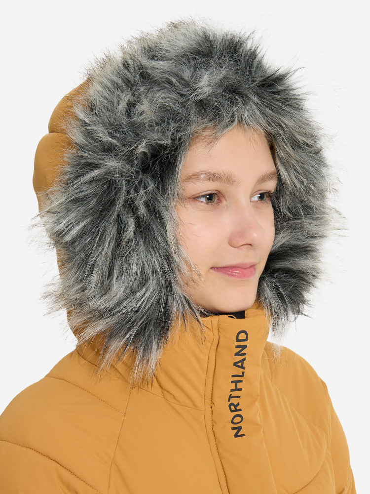 Пальто утепленное для девочек - фото 5