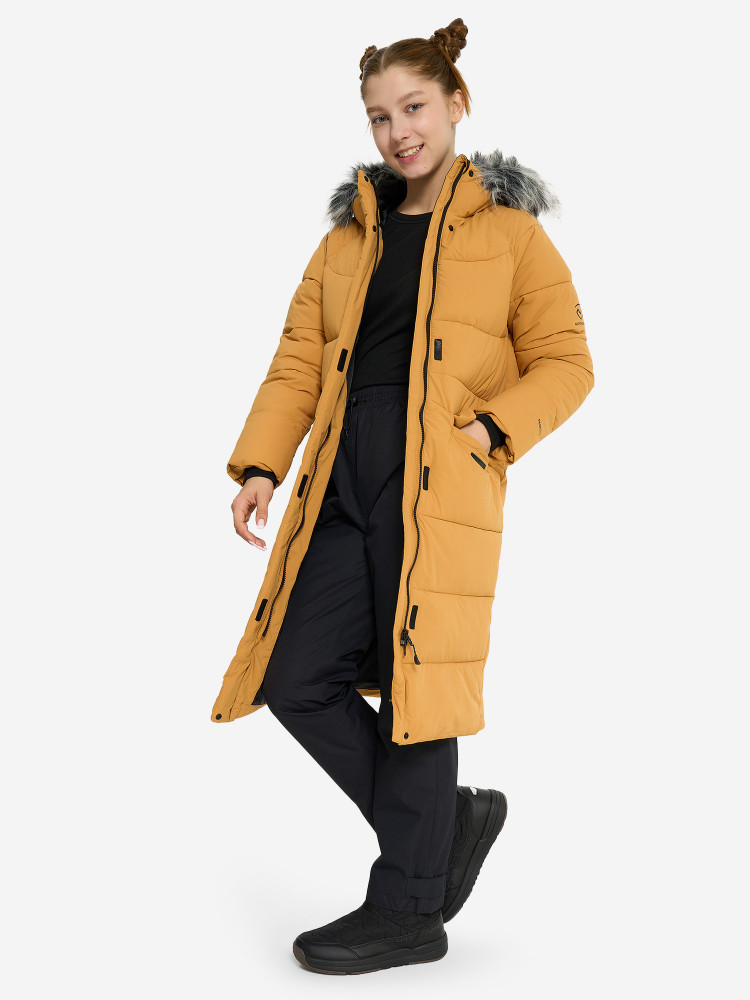 Пальто утепленное для девочек - фото 4